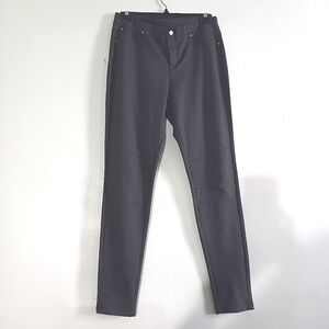 NY&CPY SOHO STREET HEATHER CHARCOAL GREY PONTE PANTS. M